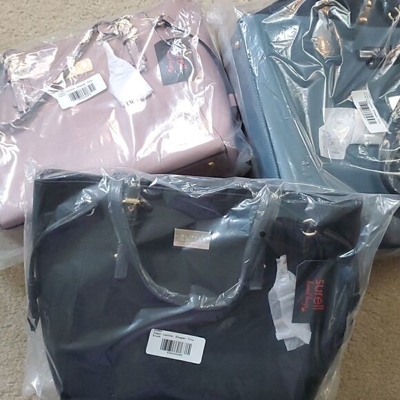 SURELL Accessories Vegan Leather Shopper Tote - Picture 3 of 10